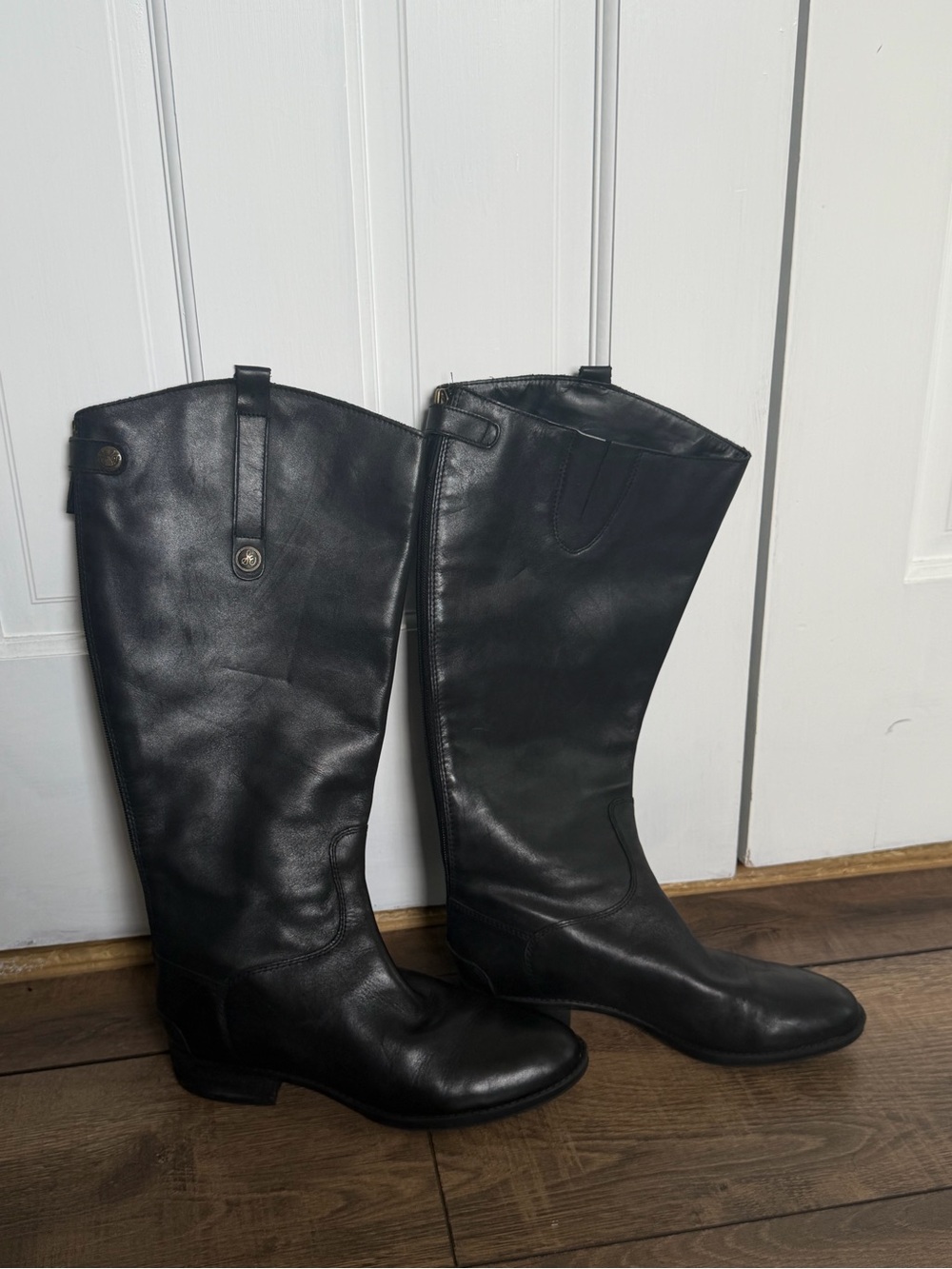 Sam Edelman Black Over-the-Knee Leather Boots